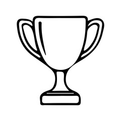 Handdrawn Trophy Champion Business icon symbols Sales Logo