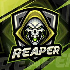 Reaper head esport mascot logo design