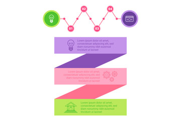 Infographic presenting sequential layout highlighting steps for creating effective visuals, featuring icons and color-coded sections enhancing understanding and engagement