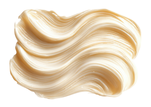 Smooth, cream-colored swirl with visible brushstrokes texture