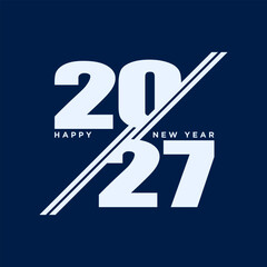 2027 new year celebration vector illustration.