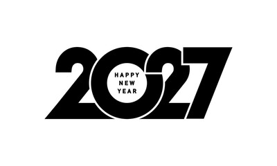 2027 new year celebration vector illustration.