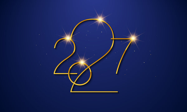 2027 Happy New Year Background Design.