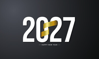 2027 Happy New Year Background Design.