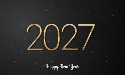 2027 Happy New Year Background Design.