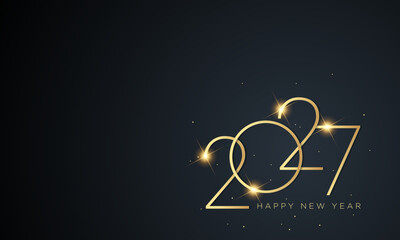 2027 Happy New Year Background Design.