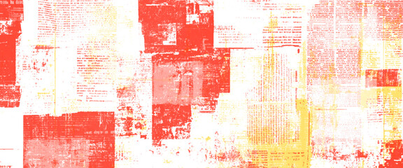 Vector Colorful Old Newspaper Distressed Art Texture for Creative Design
