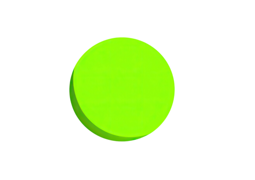 Neon green, 3D-look circle on black background - Powered by Adobe