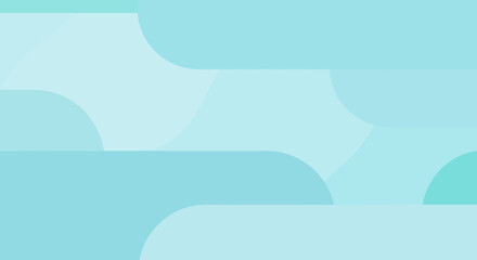 Serene abstract background featuring smoothly rounded geometric shapes in tranquil shades of blue and teal, perfect for modern design and digital backdrops