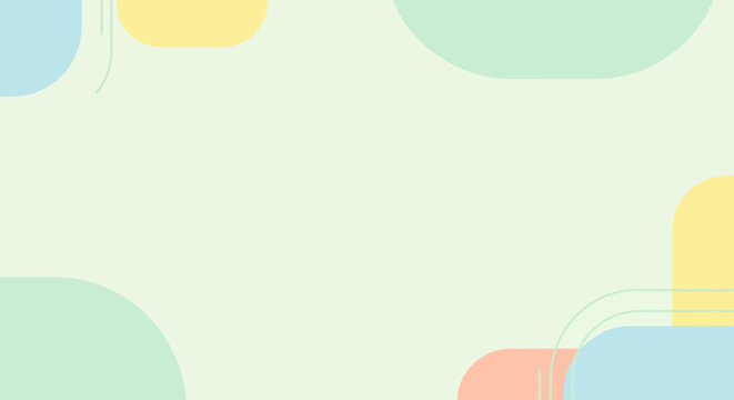 A minimalist abstract background featuring soft pastel colored geometric shapes in a modern, clean, and simple composition for presentations