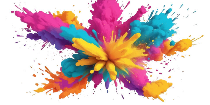 Abstract colorful watercolor paint splash illustration design background texture pattern