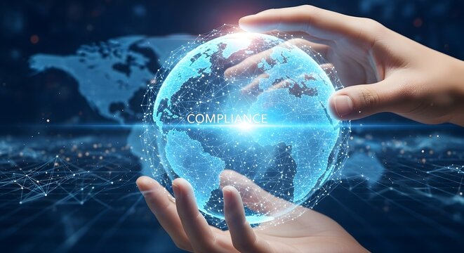 Compliance global network technology business regulation governance risk management digital world connection