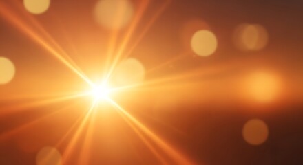 Obraz premium Abstract Orange Light Burst Motivational Background