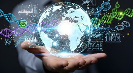 Global dna research crispr science technology innovation medicine healthcare biotechnology worldwide network