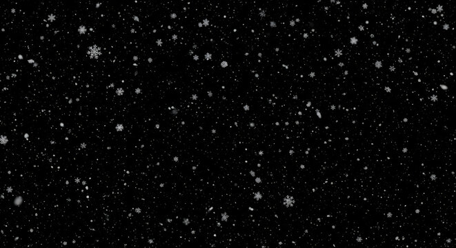 Scattered star-like white particles on a black background, creating a sparkling night-sky effect suitable for cosmic, magical, or glitter overlays.