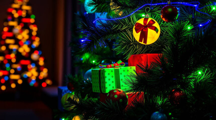 christmas tree with lights