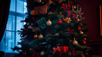 christmas tree with lights