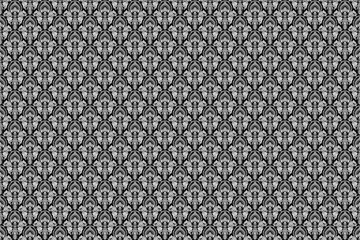 Black and White Art Deco Fan Pattern 