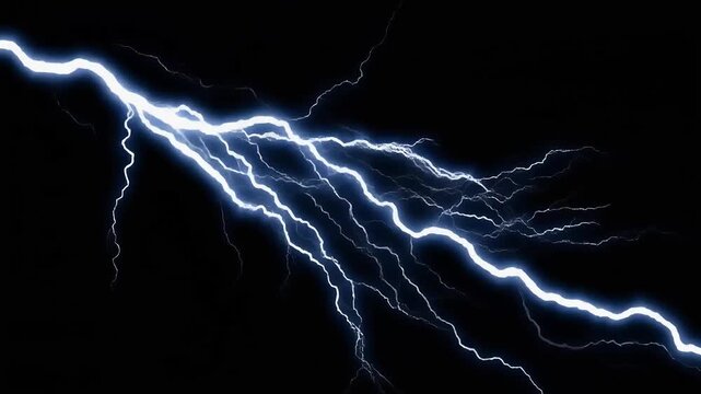 闇を走る電流が生む力強い稲妻の輝き
