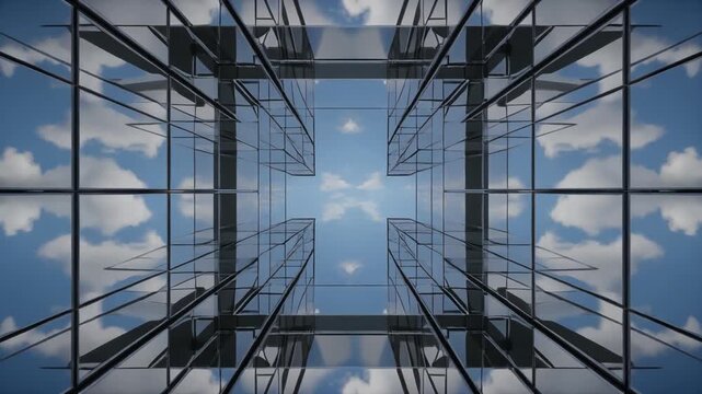 果てしない空を映す鏡の矢が象徴する可能性の道筋