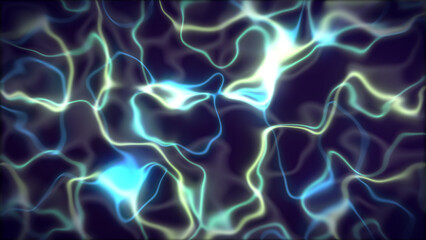 Abstract Wavy Lines of Light, Glowing Background Image, Modern Art