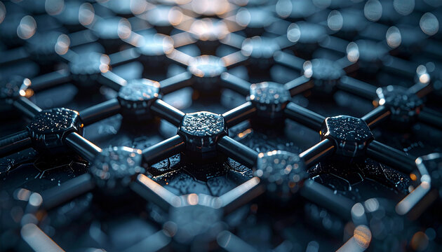 Networked Precision: A close-up view unveils an intricate network of interconnected structures, showcasing the beauty of technological advancement and the sophistication of modern engineering. 