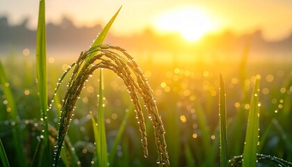 grass in the morning sun