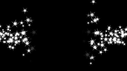 White glitter sparkles trail, glowing pixie dust burst, Sparkling doodle stars and glittering pixie dust trail animation, white twinkle particles shimmering across black background in 4K - Powered by Adobe