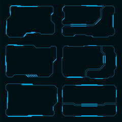  HUD frame technology futuristic interface ui element.