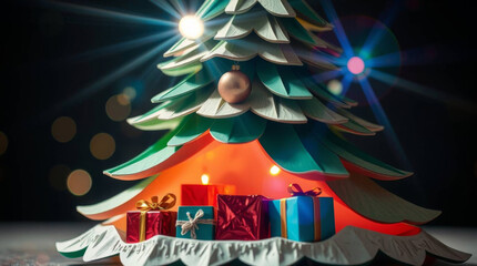 christmas tree with gifts