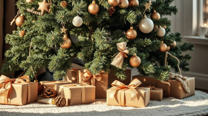 christmas tree and gifts