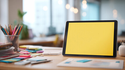 school supplies on a table