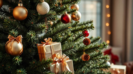 christmas tree and gifts