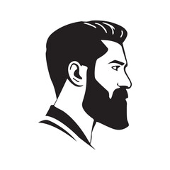 vector silhouette of a man in a hat