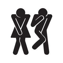 vector man and woman toilet sign