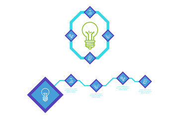Infographic set presenting collection of graphics demonstrating innovative concepts for enhancing productivity