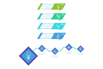 Infographic presenting set of four key strategies for enhancing communication skills. Each step including visual icons and brief descriptions to guide learning