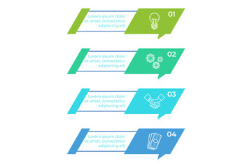 Infographic outlining four essential steps for effective project management. Each step highlighted with clear graphics and brief descriptions to enhance understanding