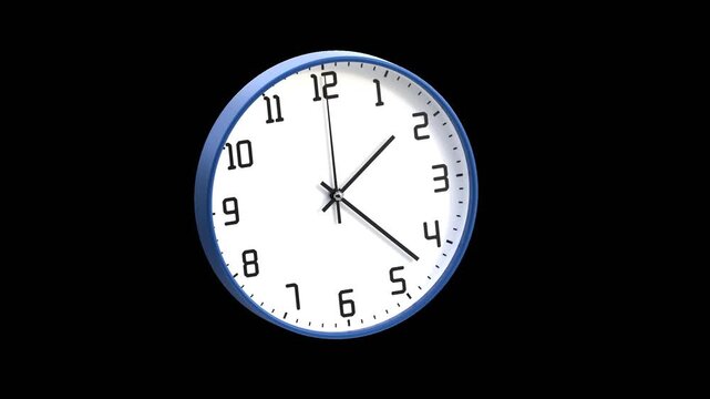 3D 24-Hour Clock | Alpha Channel
