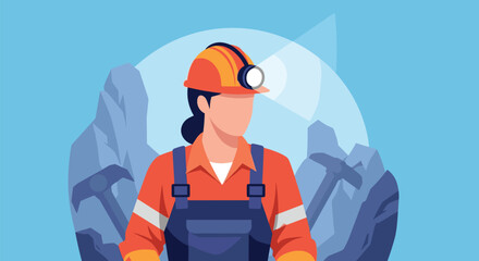 A skilled miner prepares for a day of extracting valuable resources deep underground in the mountains.