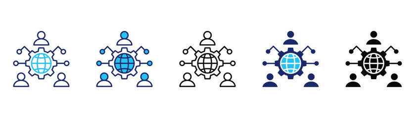 Digital culture icon pack in multiple styles