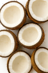 coconut on a white background