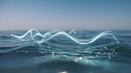 A majestic wave in the ocean representing fluid dynamics and natural beauty in user interface design concepts