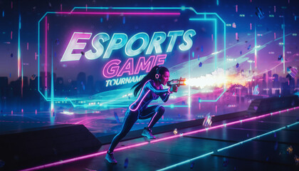 Neon Esports Tournament: Futuristic Gaming Competition