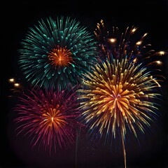 Firework burst abstract, dark gradient background, design-ready