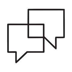 discussion chat bubble outline icon