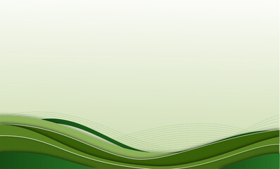 Green Gradient Abstract Wavy Background