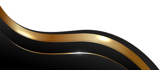 Elegant Black and Gold Wave Abstract Background