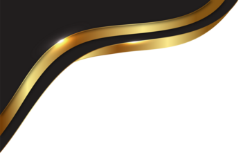 Elegant Black and Gold Abstract Corner Design