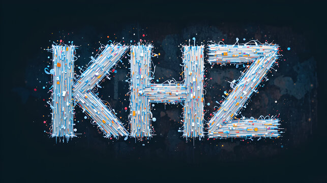 KHZ letter logo creative design. KHZ unique design